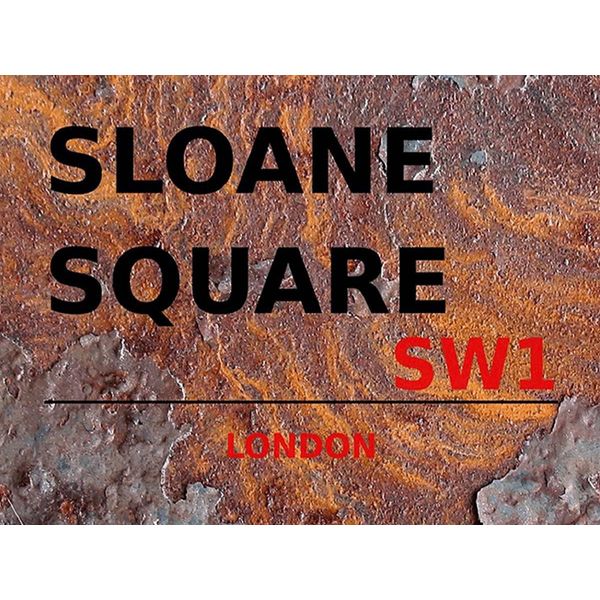 Vianmo Insegna In Legno 30X40 Cm London Sloane Square SW1-image