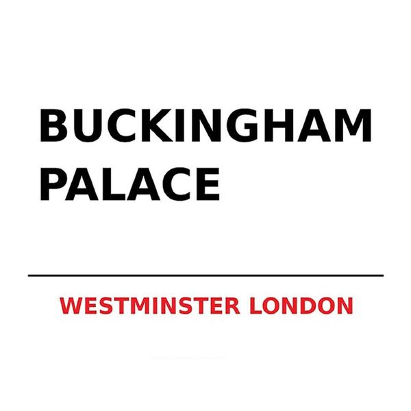 Vianmo Insegna In Legno 30X40 Cm London Street Buckingham Palace-image