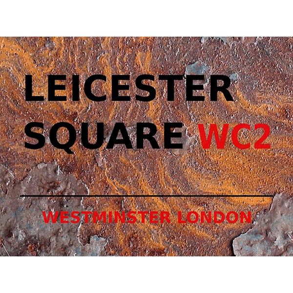 Vianmo Insegna In Legno 30X40 Cm London Westminster Leicester Square WC2-image