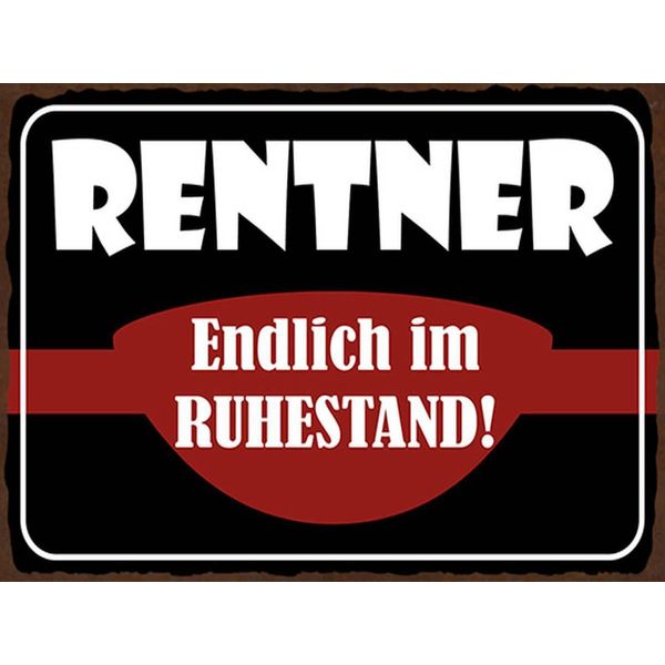 Vianmo Insegna In Legno 30X40 Cm Rentner Endlich Im Ruhestand-image