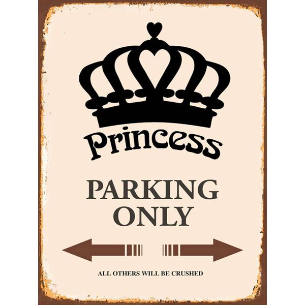Vianmo Insegna In Legno 40X30 Cm Princess Parking Only Korona-image