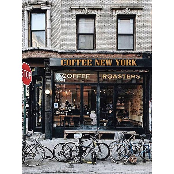 Vianmo Insegna In Legno 40X30 Cm Coffee New York Kaffee-image