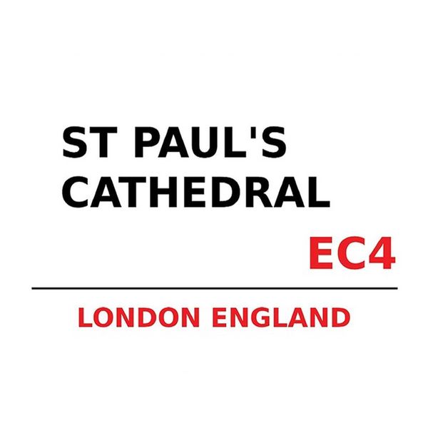 Vianmo Insegna In Legno 30X40 Cm London England St Paul´S Cathedral EC4-image