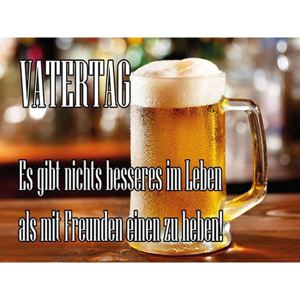 Vianmo Insegna In Legno 30X40 Cm Vatertag Nichts Besseres Bier-image