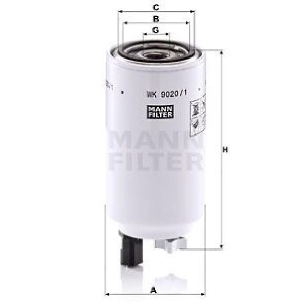 MANN-FILTER Filtro Carburante Wk 9020/1 X-image