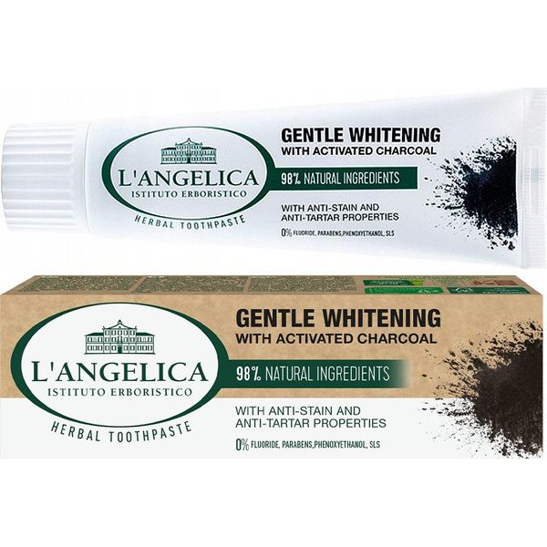 Langelica Dentifricio Sbiancante Al Carbone Attivo 75Ml Senza Fluoro Sensitive-image