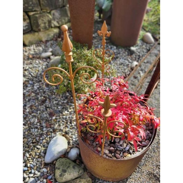 Set Di 3 Aste A Traliccio In Acciaio Inox Per Vasi Da Fiori, 60 Cm-image