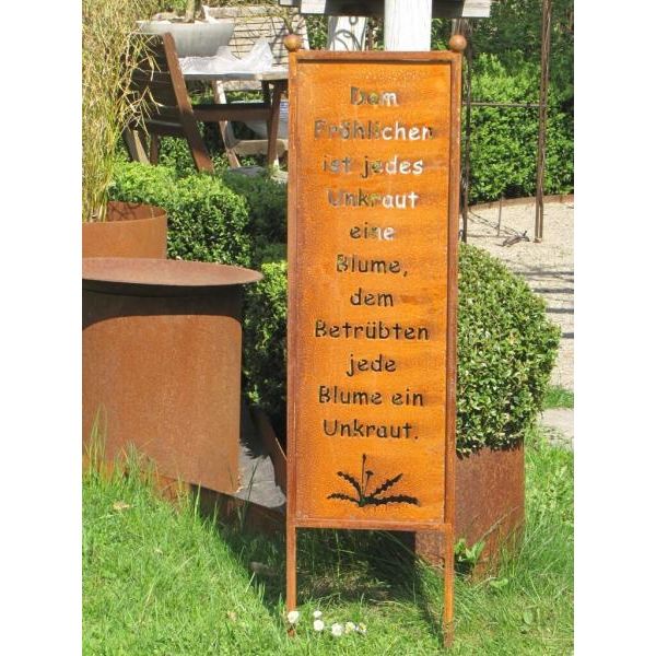 Cartello Da Giardino In Acciaio Inox "Erba - Fiore"""-image