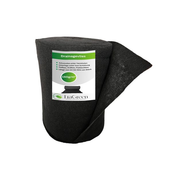 Velo Drenante 150G/M² 0,5M Br. Vello Filtrante Vello Di Separazione Vello Di Ghiaia Sottofondo (Al Metro)-image