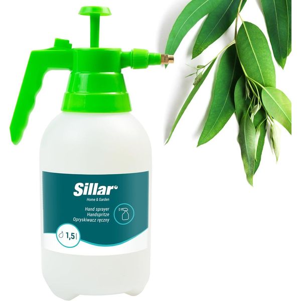 Spruzzatore Manuale Sillar Da 1,5 L, Spruzzatore A Pressione, Nebulizzatore Flacone Spray Vuoto Con Testina Regolabile, Flaconi Spray Ricaricabili Vuoto Per Piante, Fiori-image