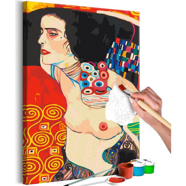 Pittura In Tessuto Non Tessuto Con Numeri - Gustav Klimt: Giuditta Ii 40X60 Cm Persone N-A-1445-E-A-image