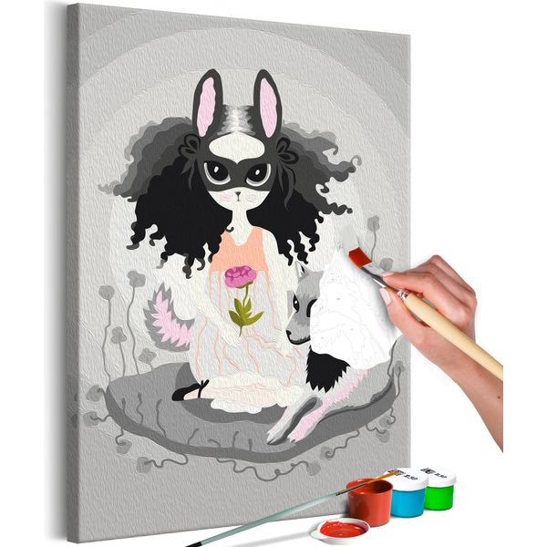 Tessuto Non Tessuto Pittura Con I Numeri - Amicizia Non Ovvia 40X60 Cm Per Bambini N-A-1511-E-A-image