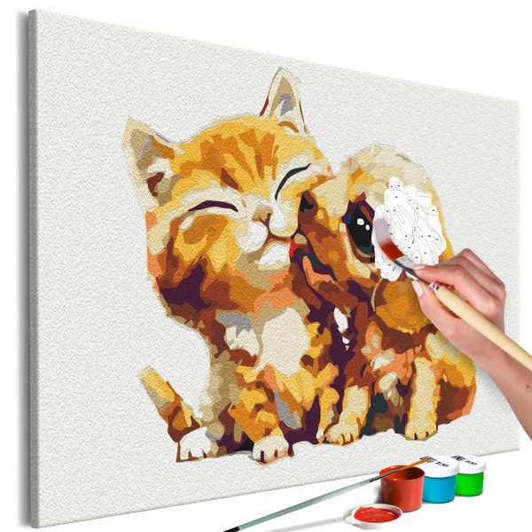 Tessuto Non Tessuto Pittura Con I Numeri - Amore Non Scontato 60X40 Cm Per Bambini N-A-1572-E-A-image