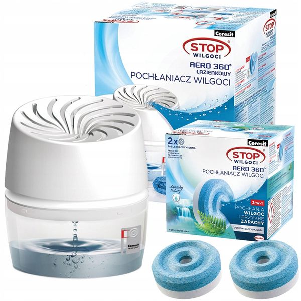 Ceresit Deumidificatore Aero 360 Set Con 2X 450G Tabs Cascata Di Montagna-image