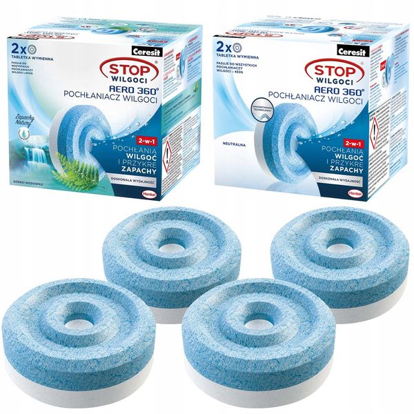 Ceresit Moisture Absorber Aero 360 Ricarica 4X450G Profumo Inodore-image