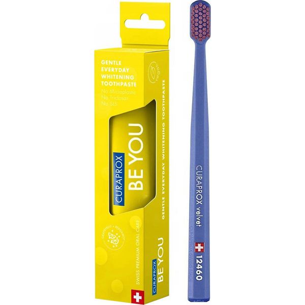Spazzolino Curaprox Cs 12460 Morbido Pompelmo Dentifricio Sbiancante Vegan-image