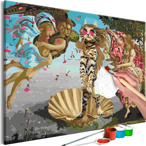 Tessuto Non Tessuto Pittura Per Numeri - Venere Pelosa 60X40 Cm Animali N-A-1537-E-A-image