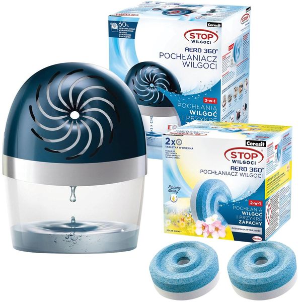 Ceresit Deumidificatore Aero 360 Set Con 2 Schede Di Ricarica Fiori Di Campo-image