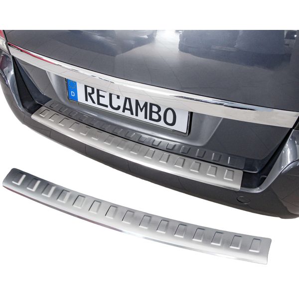 Acciaio Inox Opaco Protezione Paraurti Per Opel Zafira B, 2005-2014 Con Bisello-image