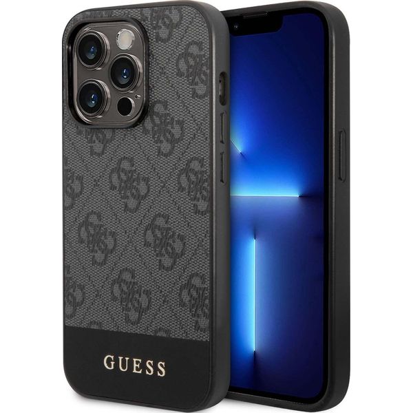 Guess Guhcp14Xg4Glgr Iphone 14 Pro Max6,7 Szary/Grey Custodia Rigida 4G Stripe Collection-image