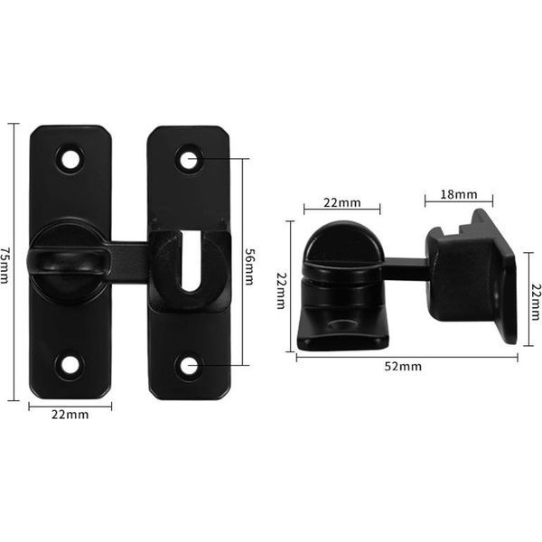 Inf Chiusura Porta In Lega Di Alluminio Nero-image