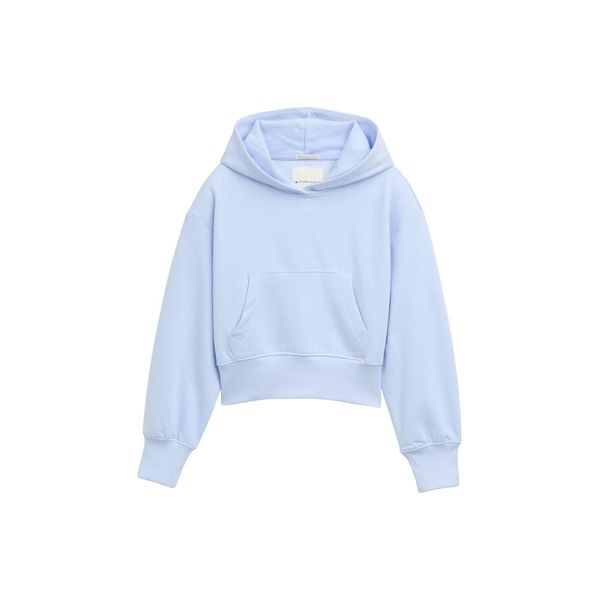 Tom Tailor MäDchen Cropped Hoodie Sweatshirt, Blau, Uni, Gr. 140-image