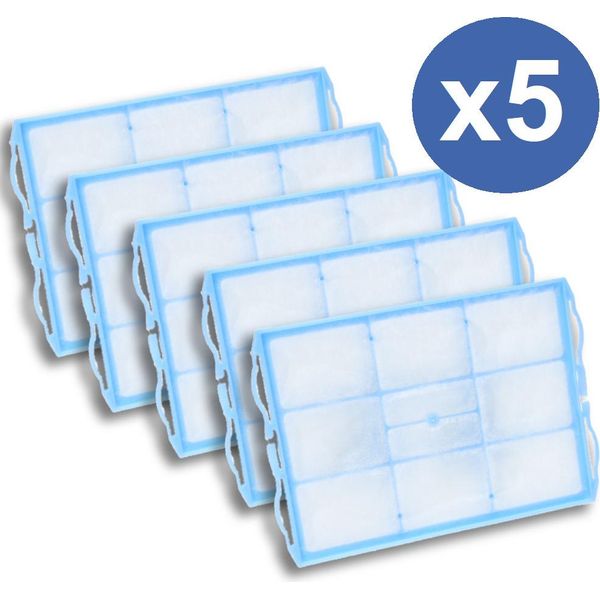Set Di 5 Filtri Di Protezione Motore Sillar, Filtro Motore Epa Di Ricambio Per Bosch Ergomaxx BSG81466/14 E Aspirapolvere Siemens-image