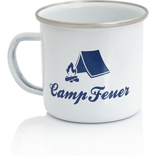 Tazza Smaltata Campfeuer | Tazza Smaltata Da 350 Ml | Tazza Da Caffè Per Campeggio, Outdoor-image