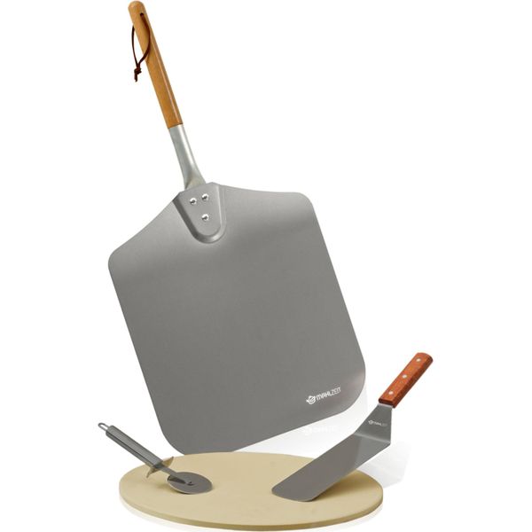 Set Per Pizza 4 Pezzi Mahlzeit | Pietra Per Pizza Con Pala, Rullo Per Pizza, Spatola-image