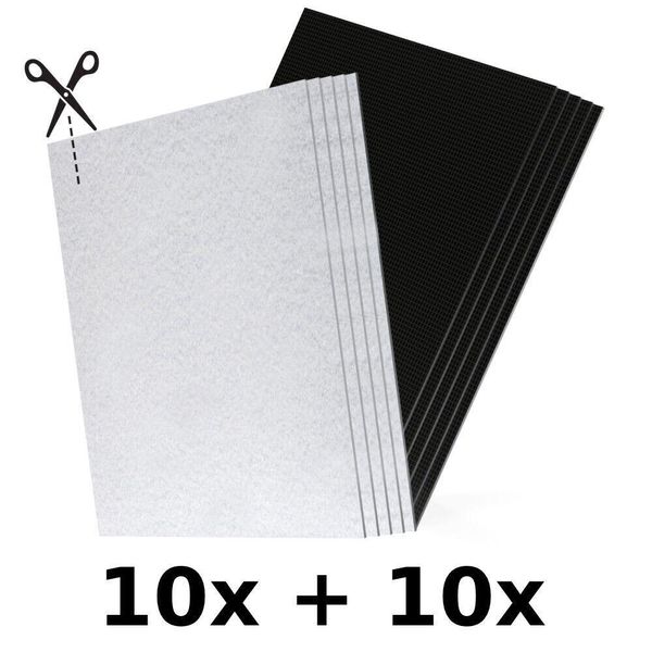 10X Filtro Universale Sillar Per Aspirapolvere E Protezione Motore + Microfiltro, Tagliabile A Misura, Ad Es. Compatibile Con Il Ricambio Per Siemens Bosch Ecc-image
