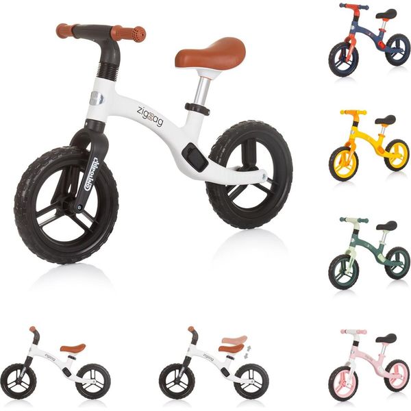 Chipolino Balance Bike Zig Zag 12 Pollici, Sella Regolabile In Altezza Pneumatici Eva Da 3 Anni Bianco-image