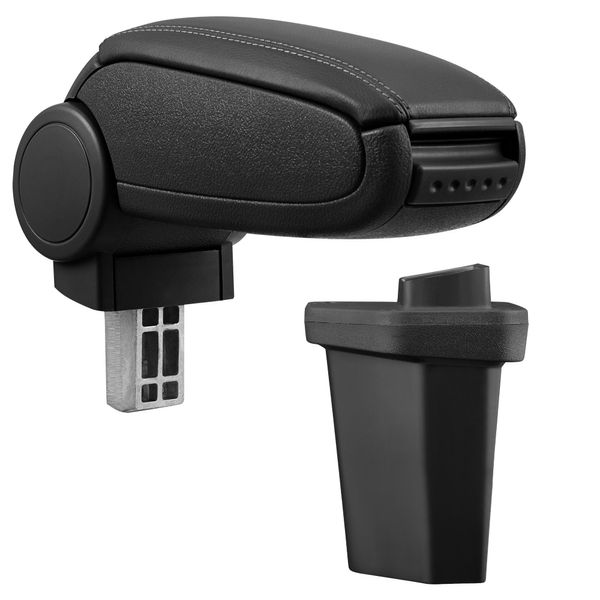 [Bracciolo Centrale, Perfetto Per Hyundai I20 / 2A Generazione (Gb, Dal 2014) - Bracciolo Con Vano Portaoggetti - Rivestito - - Nero-image