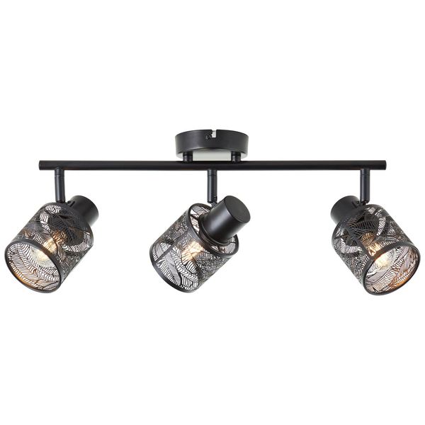 Brilliant Bano Spotrohr 3Flg Schwarz Matt, Metall, 3X D45, E14, 40 W-image