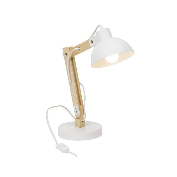 Brilliant Lampe Moda Tischleuchte Weiß 1X A60, E27, 25W, Geeignet FüR Normallampen (Nicht Enthalten) Mit Schnurzwischenschalter-image