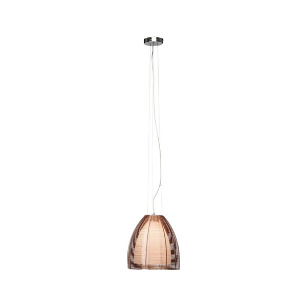 Brilliant Lampe Relax Pendelleuchte 30Cm Bronze/Chrom 1X A60, E27, 60W, G.F. Normallampen N. Ent. In Der HöHe Einstellbar / Kabel KüRzbar FüR Led-Leuchtmittel Geeignet-image