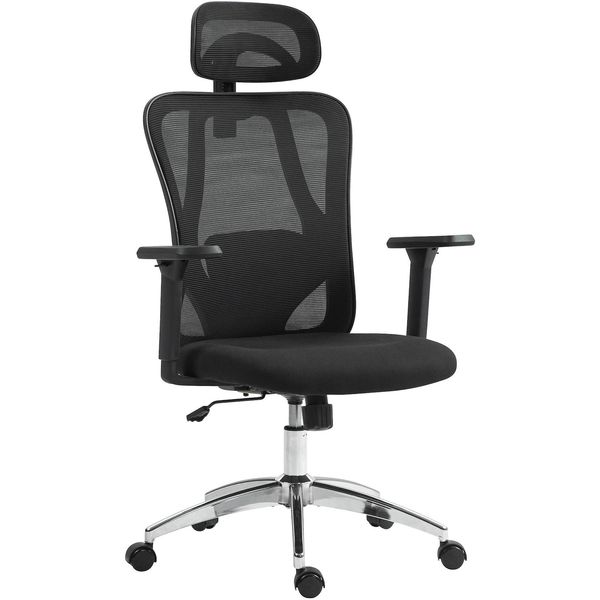 Clp BüRostuhl Ergonomisch Bryden, Schreibtischstuhl HöHenverstellbar, Chefsessel Mit Armlehnen Und KopfstüTze, Gepolsterter Drehstuhl-image