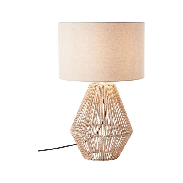 Brilliant Lampe, Laraine Tischleuchte Natur/Beige, 1X A60, E27, 42W, Mit Schnurzwischenschalter-image