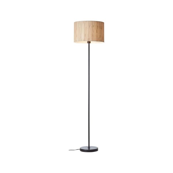 Brilliant Lampe, Wimea Standleuchte Schwarz/Natur, 1X A60, E27, 52W, Mit FußSchalter-image