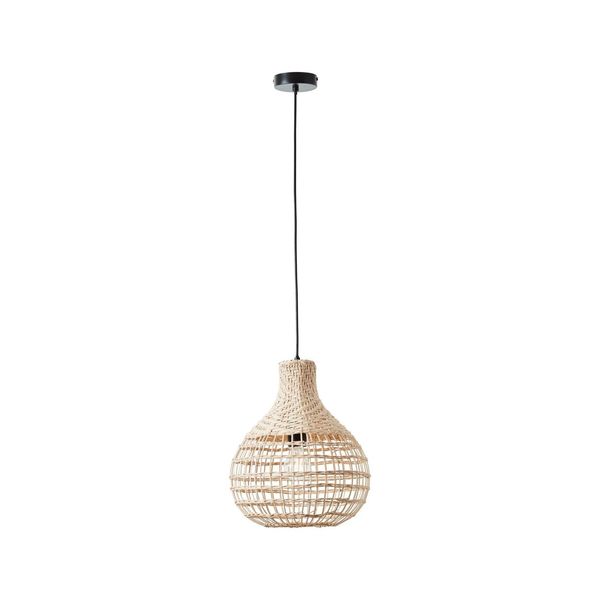 Brilliant Lampe, Southsea Pendelleuchte 33Cm Natur/Schwarz, 1X A60, E27, 25W, Kabel KüRzbar / In Der HöHe Einstellbar-image