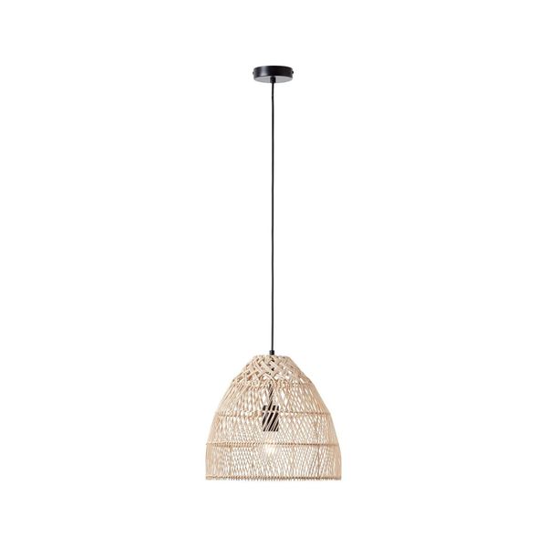 Brilliant Lampe, Minster Pendelleuchte 35Cm Natur/Weiß, 1X A60, E27, 25W, Kabel KüRzbar / In Der HöHe Einstellbar-image