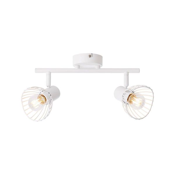 Brilliant Lampe Elhi Spotrohr 2Flg Weiß 2X D45, E14, 40W, Geeignet FüR Tropfenlampen (Nicht Enthalten) KöPfe Schwenkbar-image