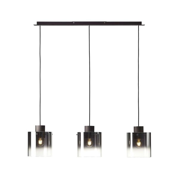 Brilliant Lampe Beth Pendelleuchte 3Flg Kaffee/Rauchglas 3X A60, E27, 60W, G.F. Normallampen N. Ent. In Der HöHe Einstellbar / Kabel KüRzbar FüR Led-Leuchtmittel Geeignet-image