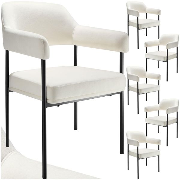 Tectake® Armlehnstuhl, Gepolstert, Schlanke, Pulverbeschichtete Stahlbeine, 58 X 62 X 85 Cm-image