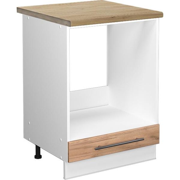 Vicco Mobile Per Forno Da Incasso Fame-Line, 60 Cm , Pt Rovere, Quercia Dorata/Bianco-image