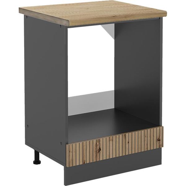 Vicco Mobile Per Forno Da Incasso R-Line, 60 Cm , Pt Rovere, Rovere Artigianale/Antracite-image