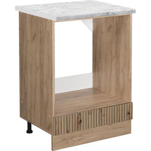 Vicco Mobile Per Forno Da Incasso R-Line, 60 Cm Pt Marmo, Rovere Artigianale/Quercia Dorata-image