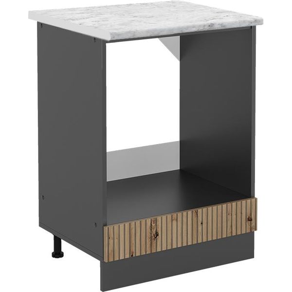 Vicco Mobile Per Forno Da Incasso R-Line, 60 Cm , Pt Marmo, Rovere Artigianale/Antracite-image