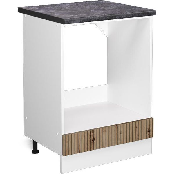 Vicco Mobile Per Forno Da Incasso R-Line, 60 Cm , Pt Antracite, Rovere Artigianale/Bianco-image
