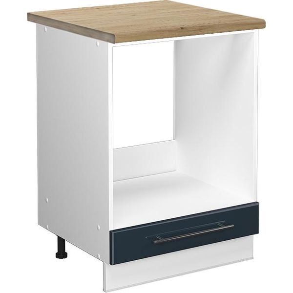 Vicco Mobile Per Forno Da Incasso Fame-Line, 60 Cm , Pt Rovere, Blu Scuro Lucido/Bianco-image