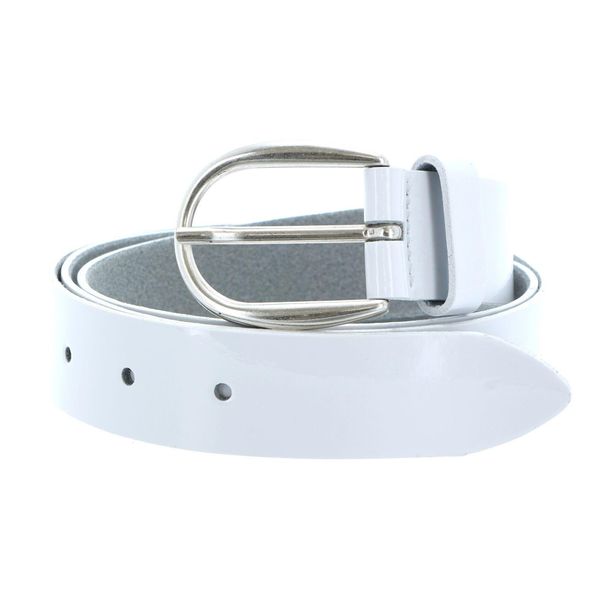 Vanzetti Pelle Cintura The Power Of Patent Leather 30Mm Lackleather Belt W90 White Bianco-image